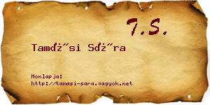 Tamási Sára névjegykártya