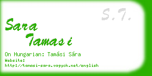 sara tamasi business card
